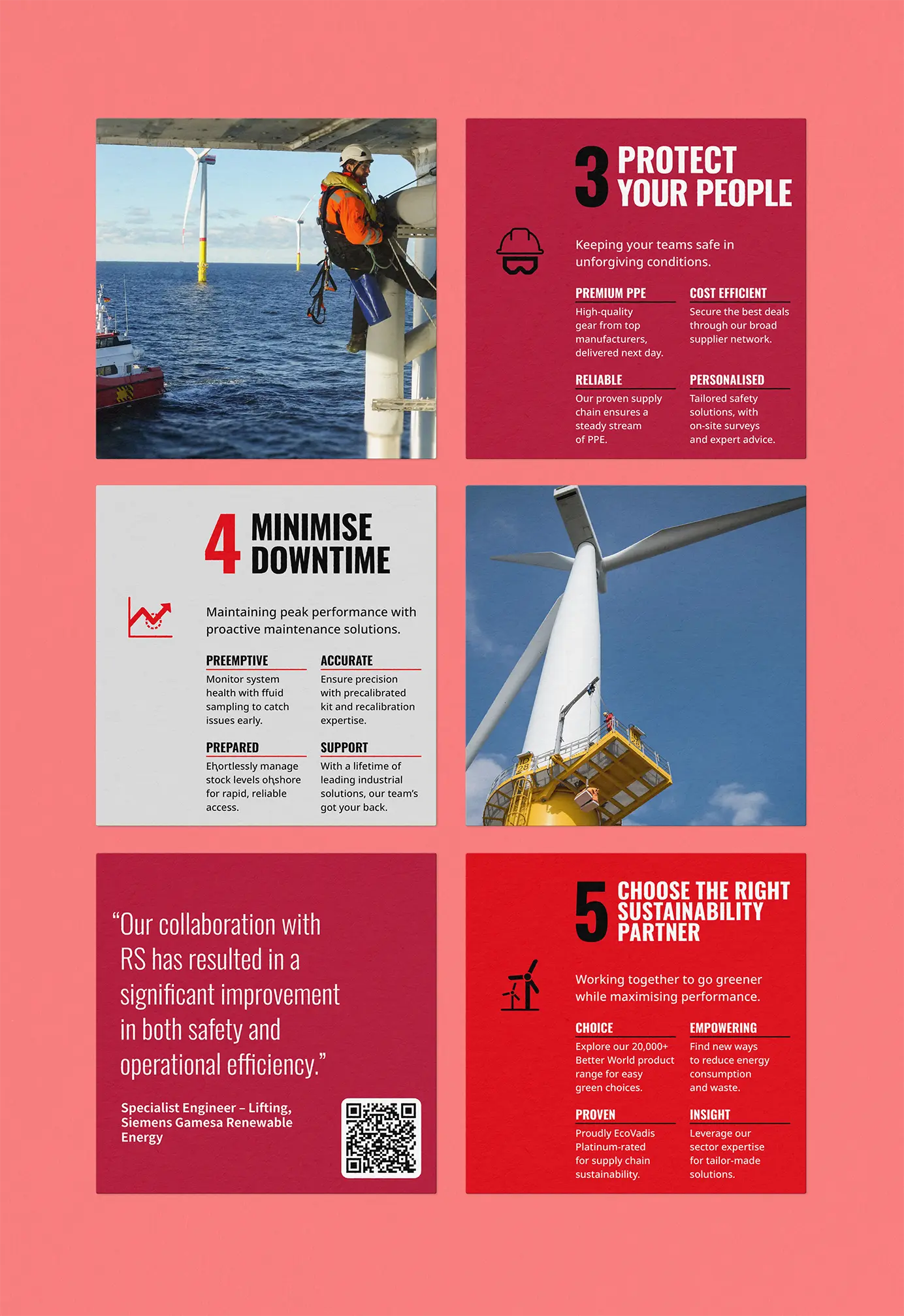 Grid view of the pages of the leaflet