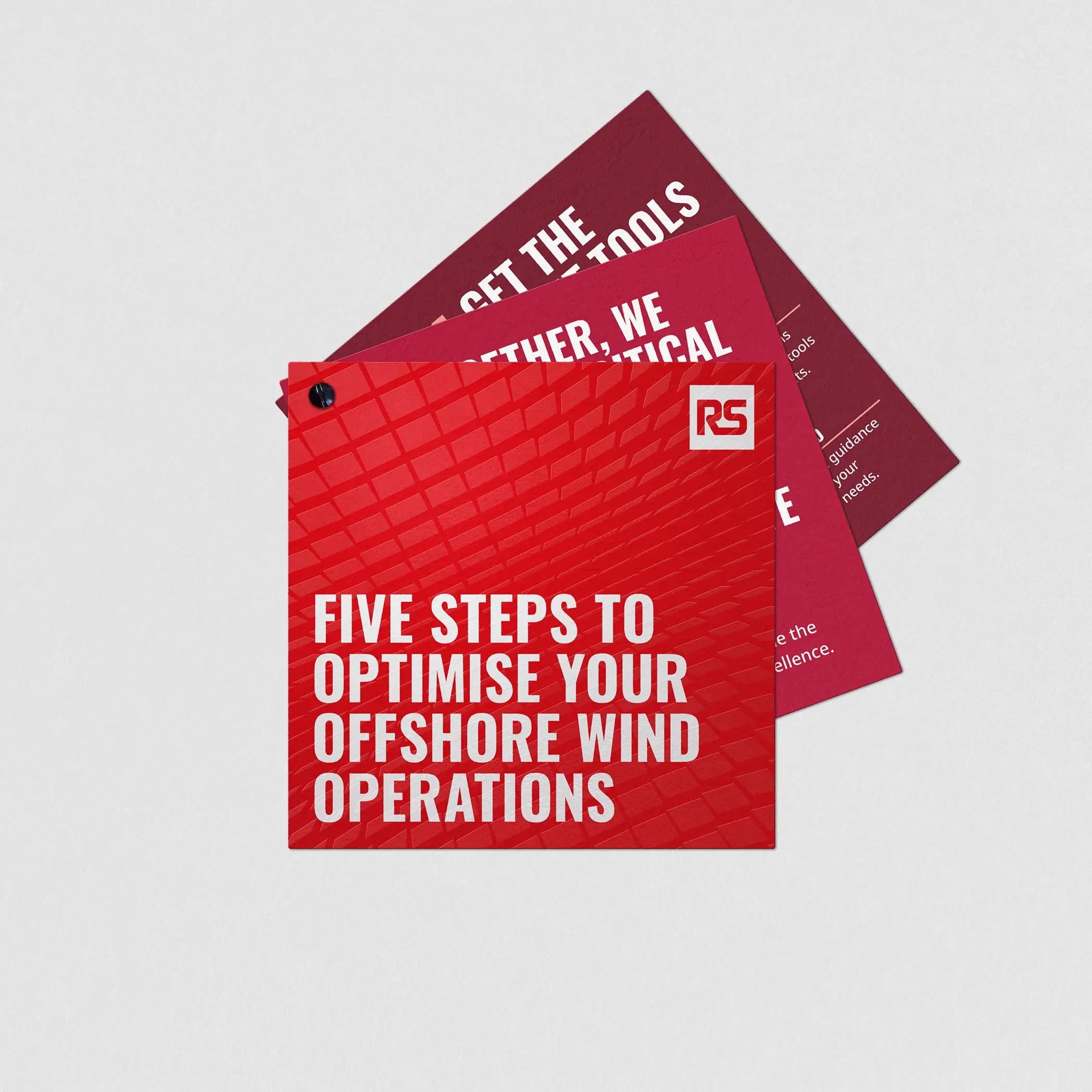 Open swatch book for the RS leaflet